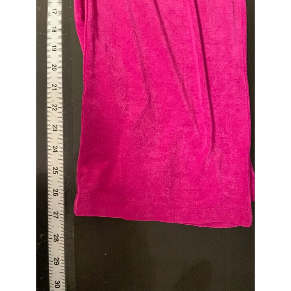 Chico's Travelers Womens Wide Leg Pants Sz XL 3 Fuschia High Rise Slinky Stretch - Picture 7 of 8